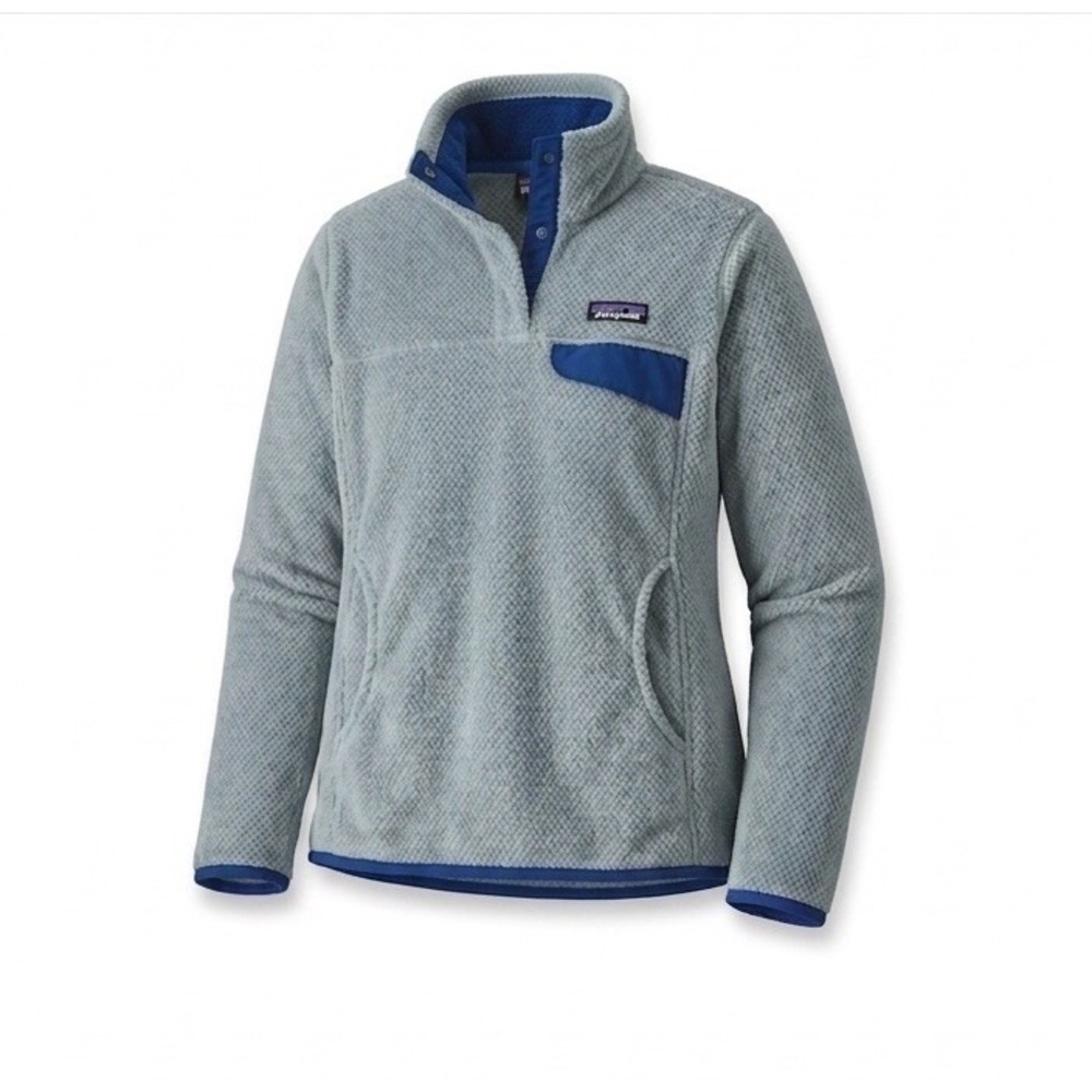 Patagonia Re-Tool Snap-T‎ Fleece Pullover Womens Small Grey Blue 25442 FA16